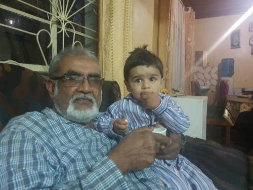 Fida Suleman and grandson