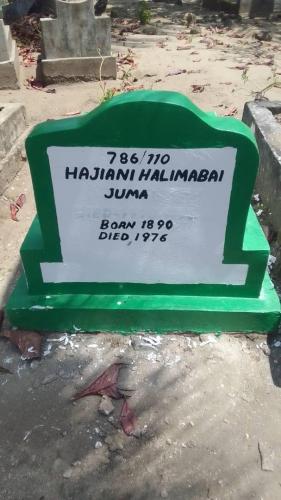 Grave of Hajiani Halimabai Juma Luhar